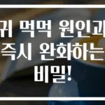 귀 먹먹 원인과 즉시 완화하는 비밀!