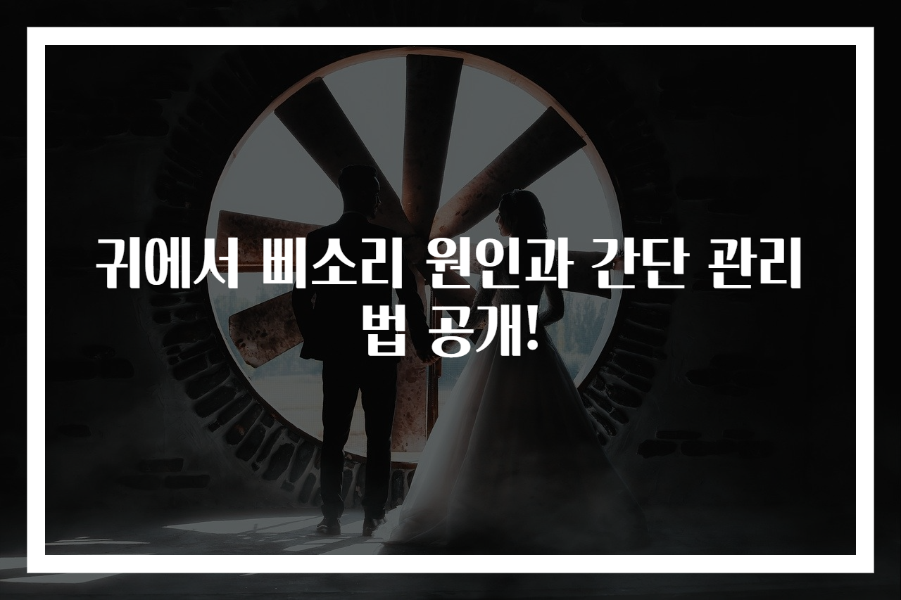 귀에서 삐소리 원인과 간단 관리법 공개!