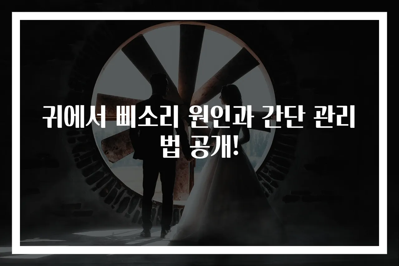 귀에서 삐소리 원인과 간단 관리법 공개!