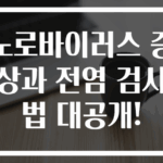 노로바이러스 증상과 전염 검사법 대공개!