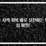 눈 시력 회복 바로 실천하는 핵심 비밀!