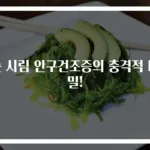 눈 시림 안구건조증의 충격적 비밀!