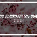 눈병! 증상원인종류 모두 밝혀드립니다!