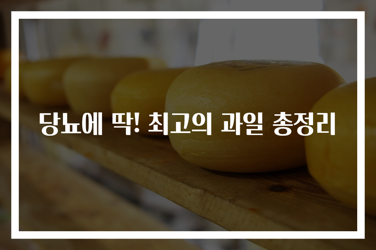 당뇨에 딱! 최고의 과일 총정리