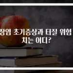 맹장염 초기증상과 터질 위험 위치는 어디?