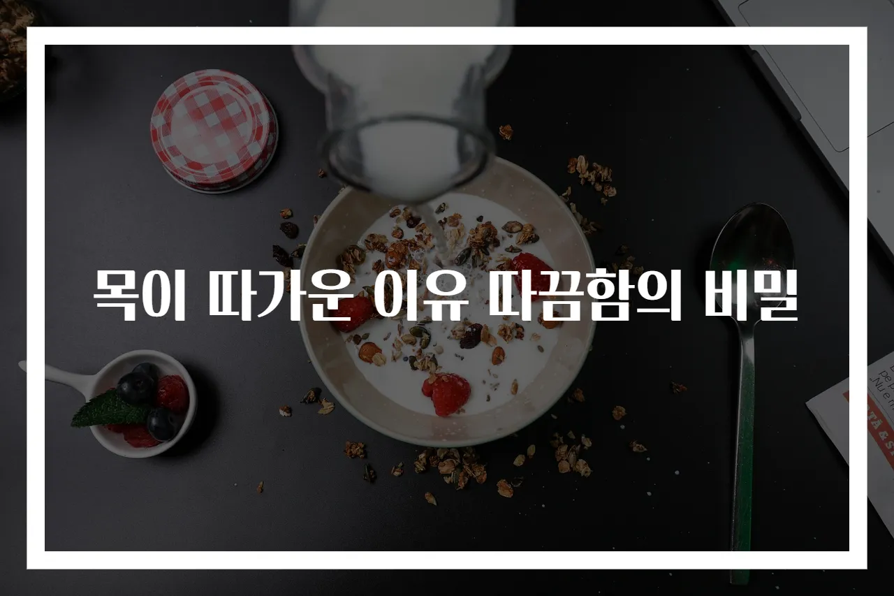 목이 따가운 이유 따끔함의 비밀