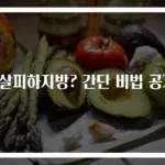 뱃살피하지방? 간단 비법 공개!