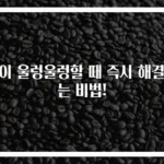 속이 울렁울렁할 때 즉시 해결하는 비법!