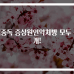식중독 증상원인약처방 모두 공개!