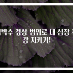 심박수 정상 범위로 내 심장 건강 지키기!