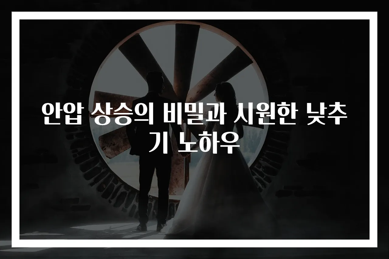 안압 상승의 비밀과 시원한 낮추기 노하우