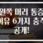 왼쪽 머리 통증 이유 6가지 충격 공개!