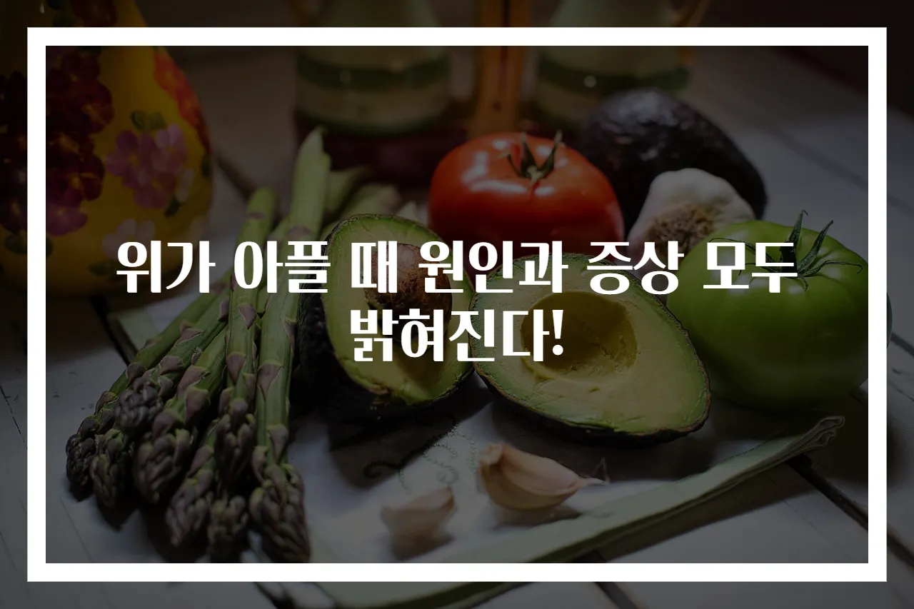 위가 아플 때 원인과 증상 모두 밝혀진다!