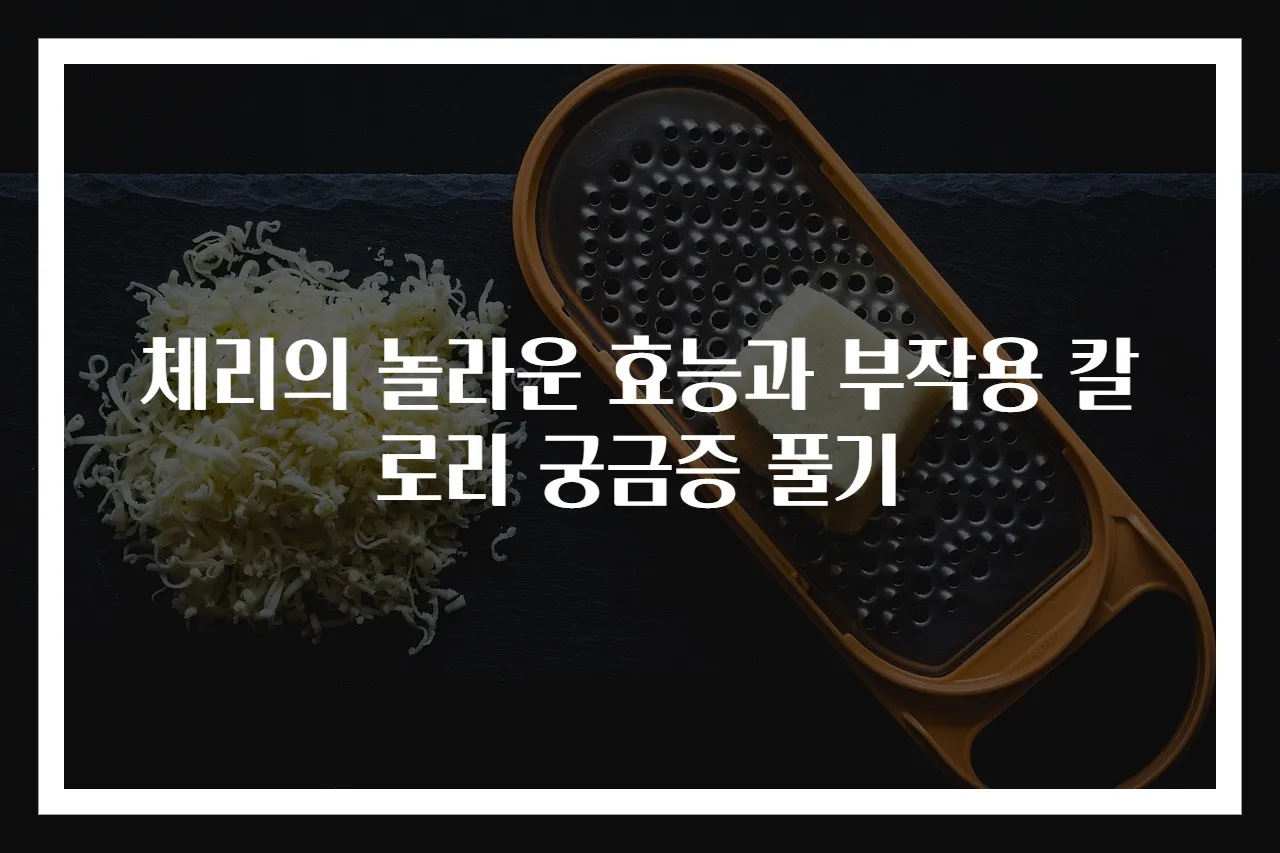 체리의 놀라운 효능과 부작용 칼로리 궁금증 풀기