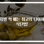체지방 싹 빼는 최고의 다이어트 식단법!