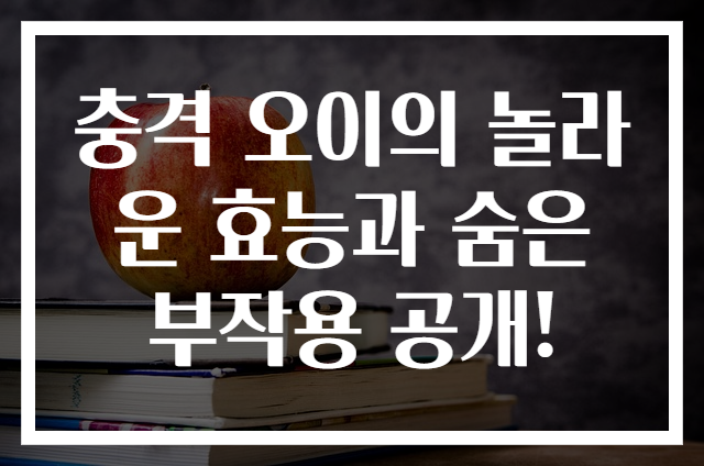 충격 오이의 놀라운 효능과 숨은 부작용 공개!