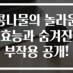 콩나물의 놀라운 효능과 숨겨진 부작용 공개!