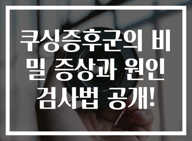 쿠싱증후군의 비밀 증상과 원인 검사법 공개!