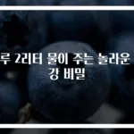 하루 2리터 물이 주는 놀라운 건강 비밀