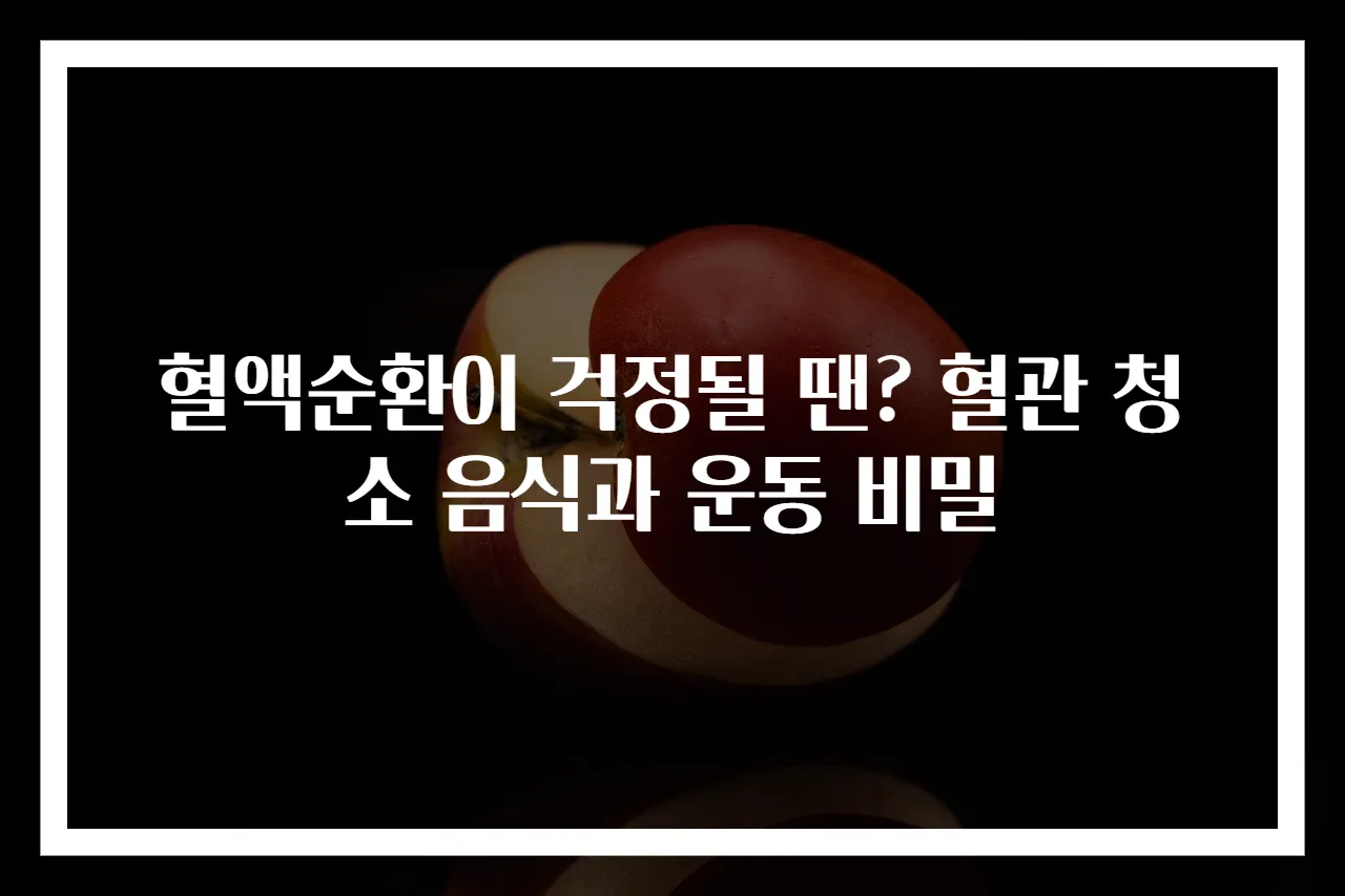 혈액순환이 걱정될 땐? 혈관 청소 음식과 운동 비밀