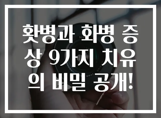 홧병과 화병 증상 9가지 치유의 비밀 공개!