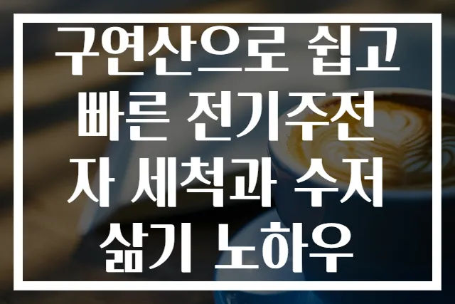 구연산으로 쉽고 빠른 전기주전자 세척과 수저삶기 노하우