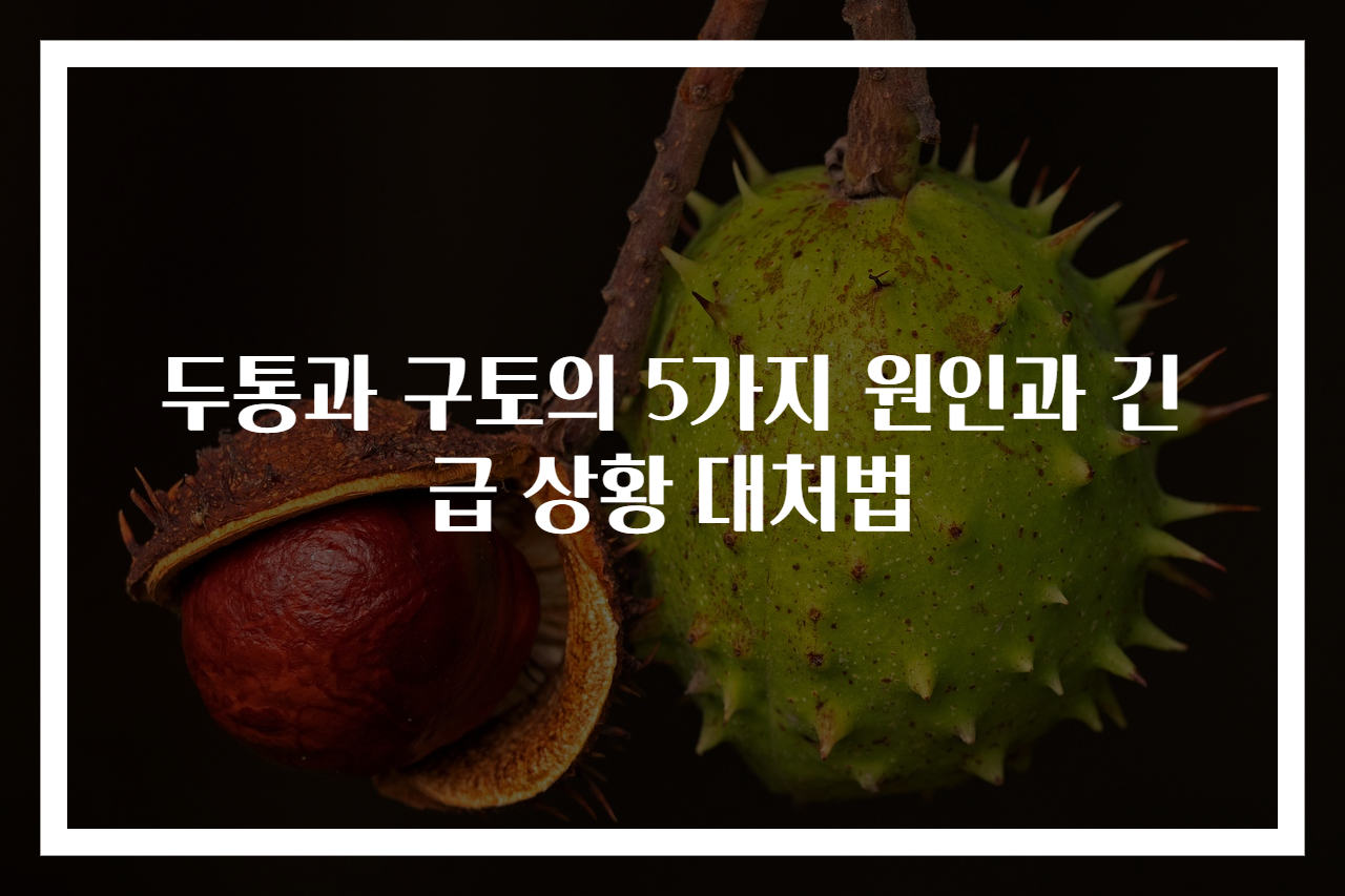 두통과 구토의 5가지 원인과 긴급 상황 대처법