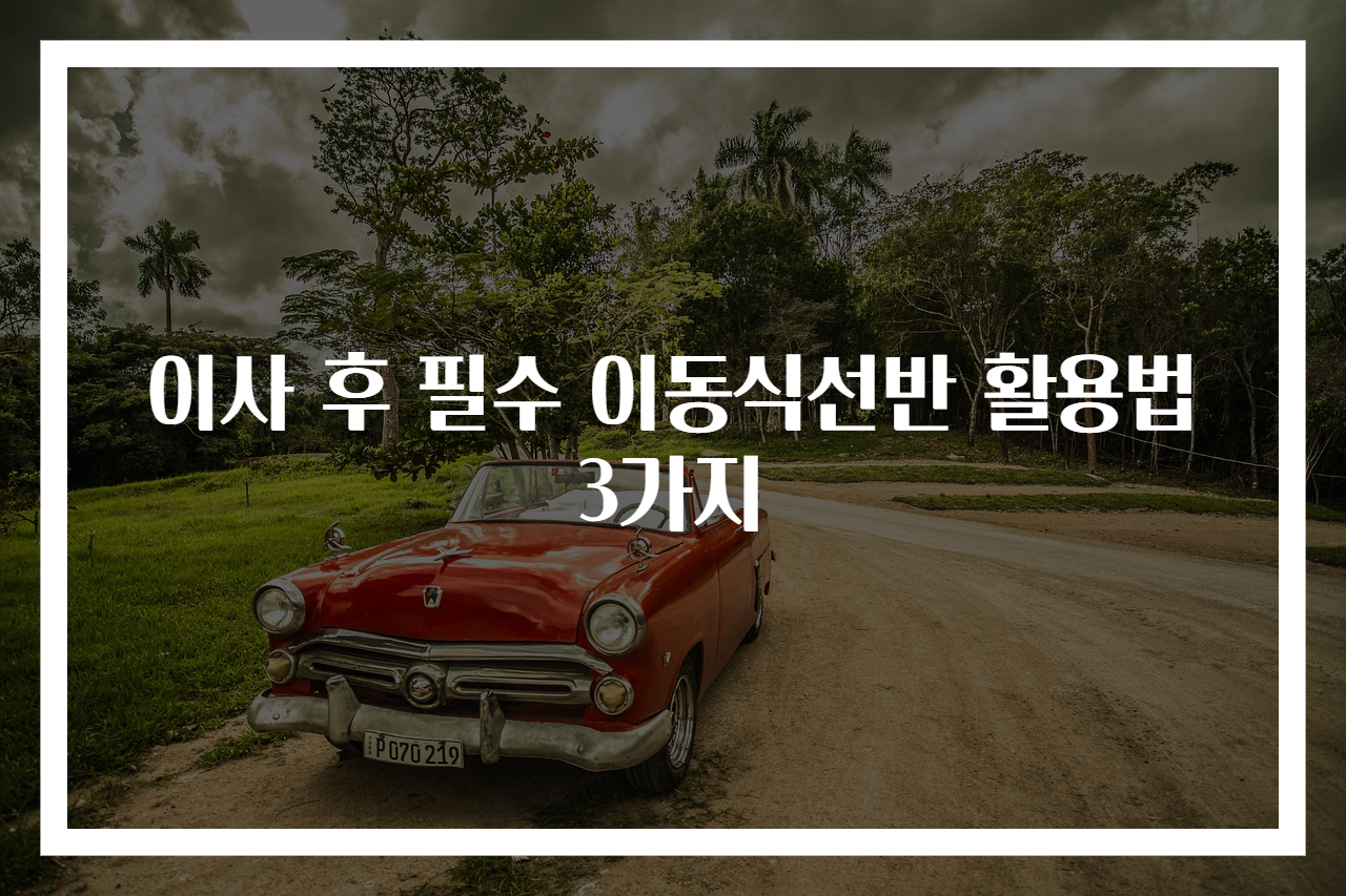 이사 후 필수 이동식선반 활용법 3가지
