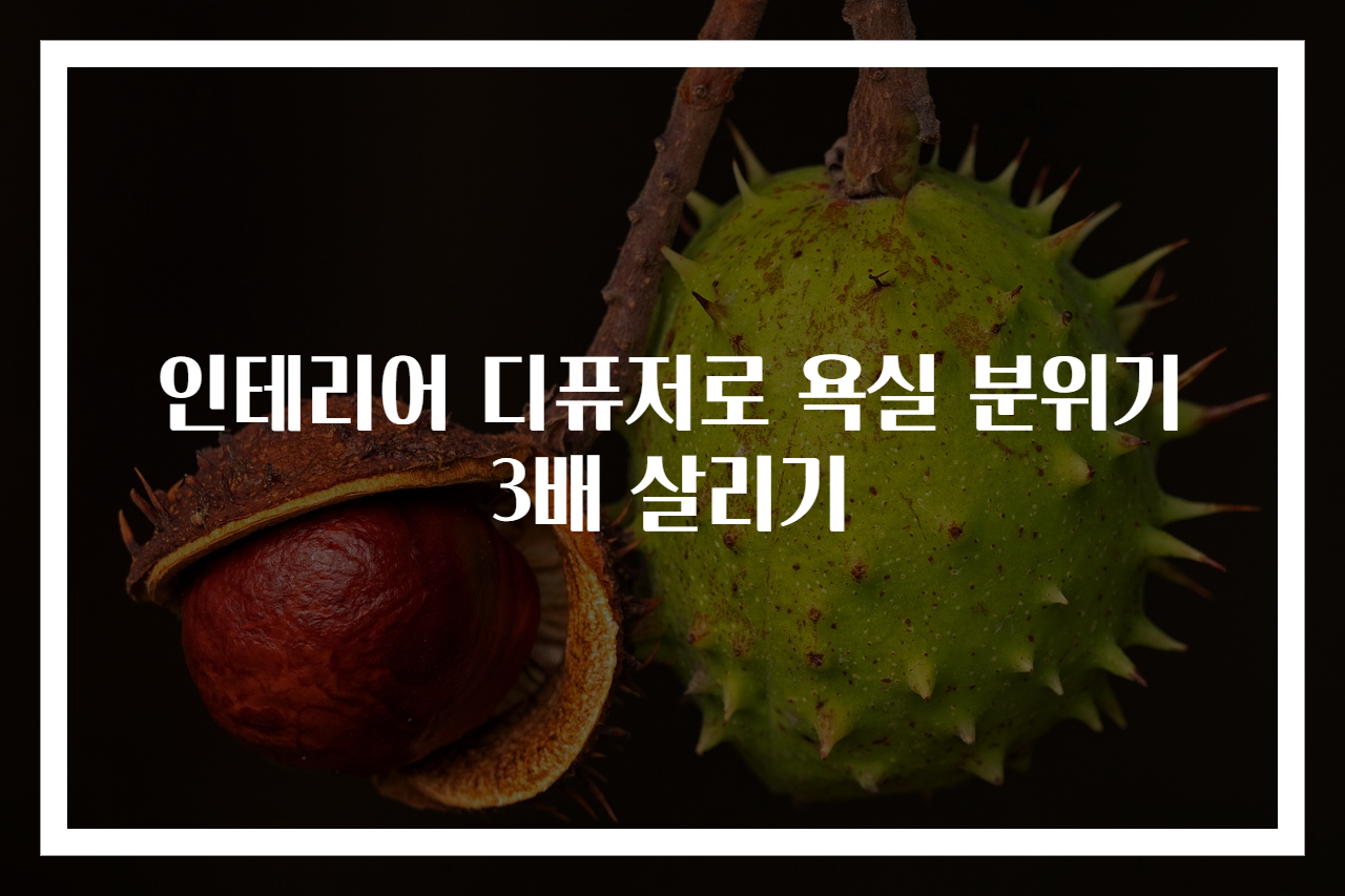 인테리어 디퓨저로 욕실 분위기 3배 살리기