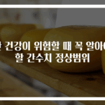 간 건강이 위험할 때 꼭 알아야 할 간수치 정상범위