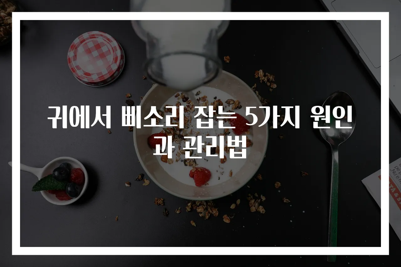 귀에서 삐소리 잡는 5가지 원인과 관리법
