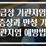 급성 기관지염 증상과 만성 기관지염 예방법