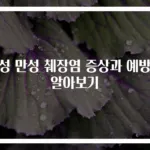 급성 만성 췌장염 증상과 예방법 알아보기