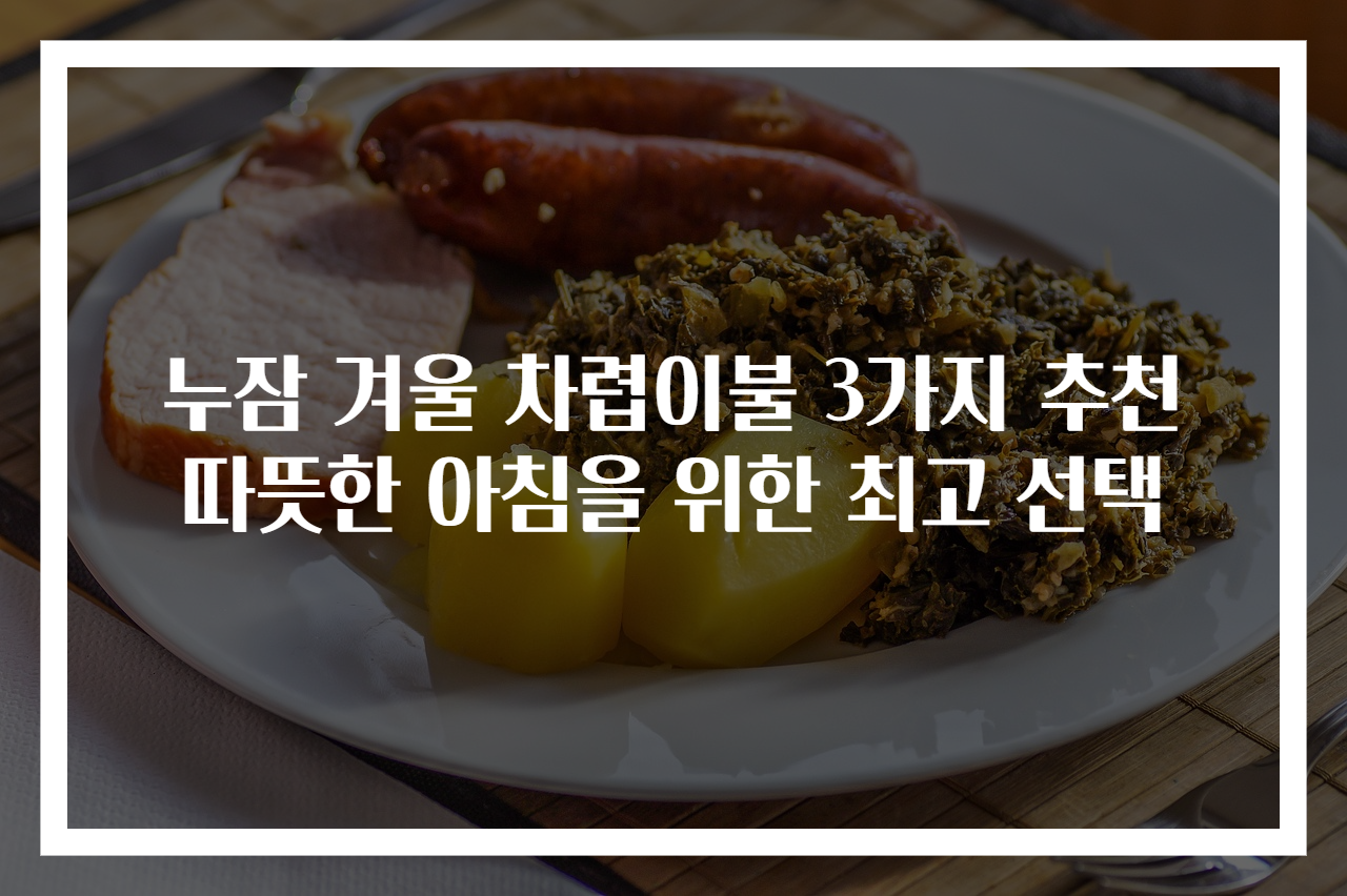 누잠 겨울 차렵이불 3가지 추천 따뜻한 아침을 위한 최고 선택