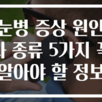 눈병 증상 원인과 종류 5가지 꼭 알아야 할 정보