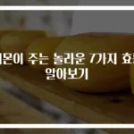 레몬이 주는 놀라운 7가지 효능 알아보기