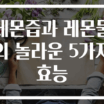 레몬즙과 레몬물의 놀라운 5가지 효능