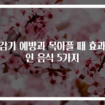 목감기 예방과 목아플 때 효과적인 음식 5가지