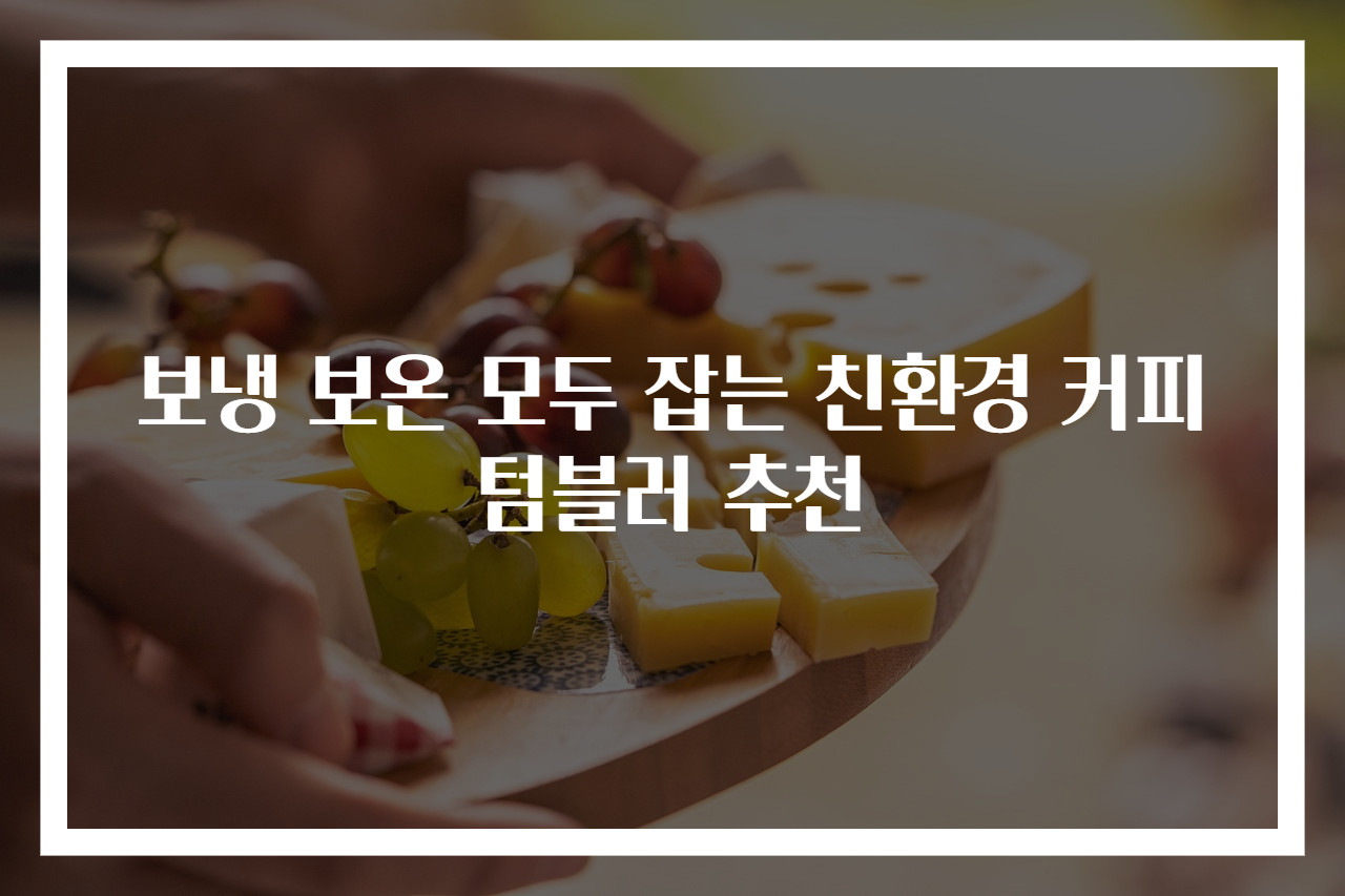 보냉 보온 모두 잡는 친환경 커피 텀블러 추천