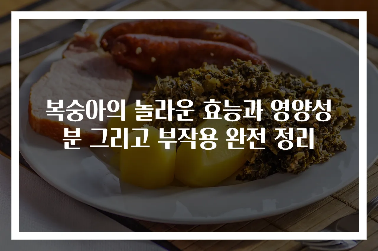 복숭아의 놀라운 효능과 영양성분 그리고 부작용 완전 정리