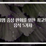비염 증상 완화를 위한 최고의 음식 5가지