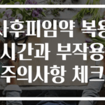 사후피임약 복용시간과 부작용 주의사항 체크