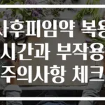 사후피임약 복용시간과 부작용 주의사항 체크