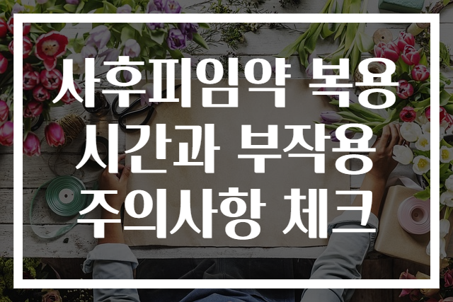 사후피임약 복용시간과 부작용 주의사항 체크