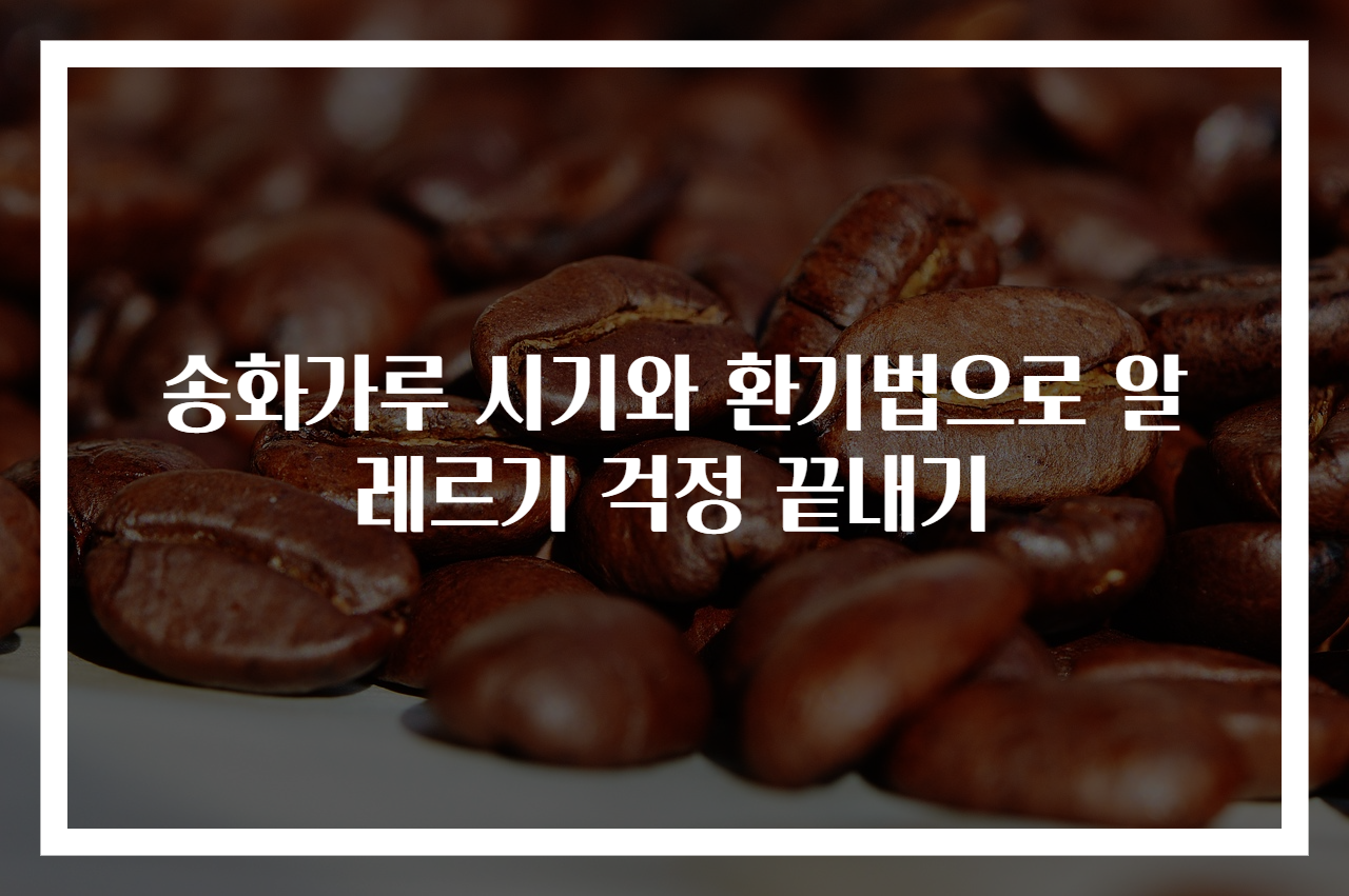 송화가루 시기와 환기법으로 알레르기 걱정 끝내기