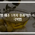 술병 해소 3가지 효과적인 숙취극복법