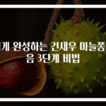 쉽게 완성하는 건새우 마늘쫑볶음 3단계 비법