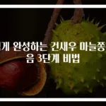 쉽게 완성하는 건새우 마늘쫑볶음 3단계 비법