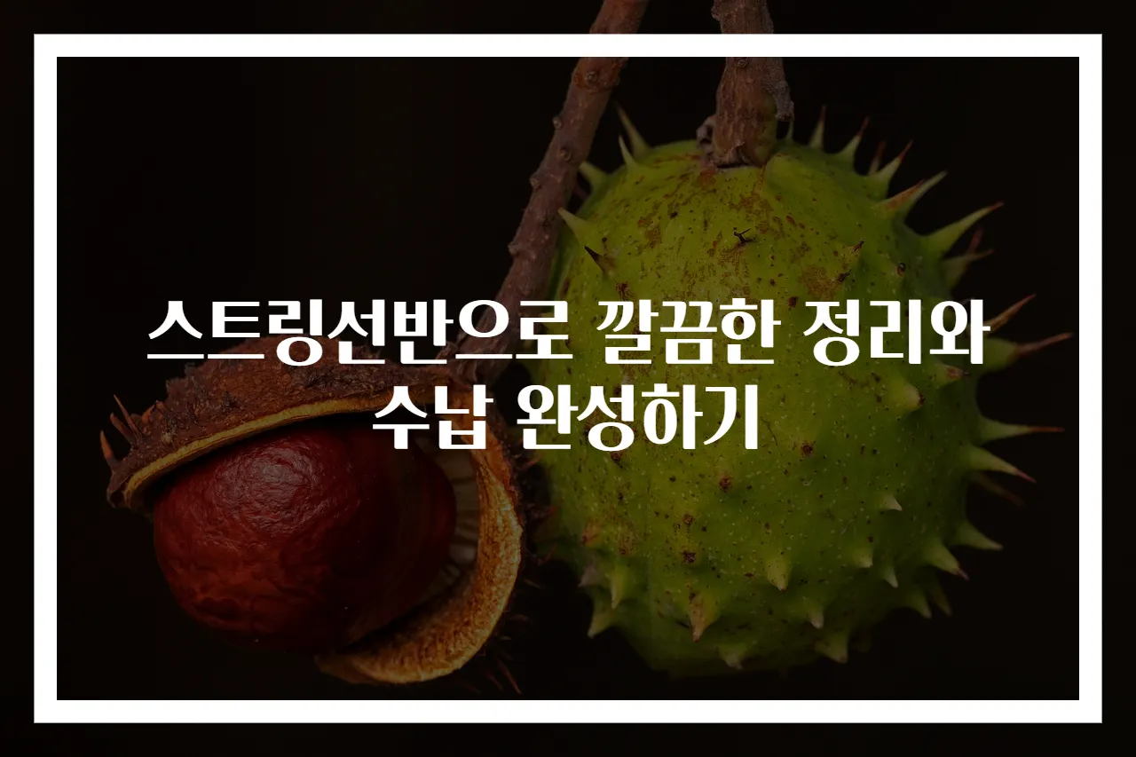 스트링선반으로 깔끔한 정리와 수납 완성하기