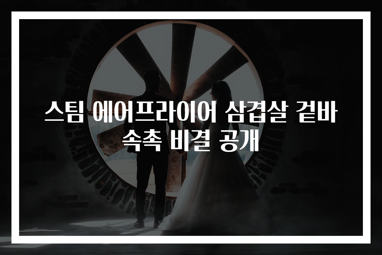 스팀 에어프라이어 삼겹살 겉바속촉 비결 공개